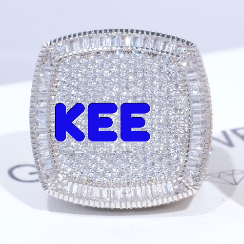 CUSTOM LETTER 3D ICED RING