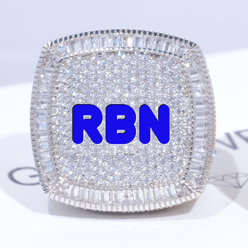 CUSTOM LETTER 3D ICED RING
