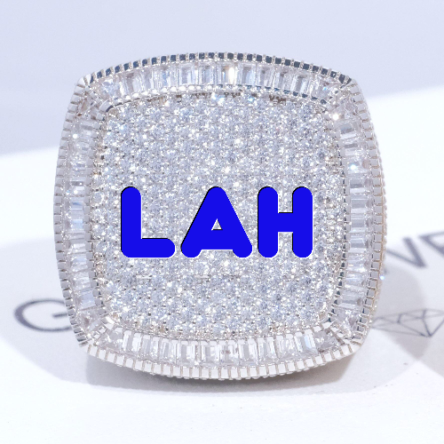 CUSTOM LETTER 3D ICED RING