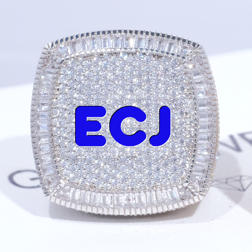 CUSTOM LETTER 3D ICED RING