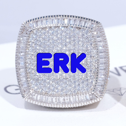 CUSTOM LETTER 3D ICED RING