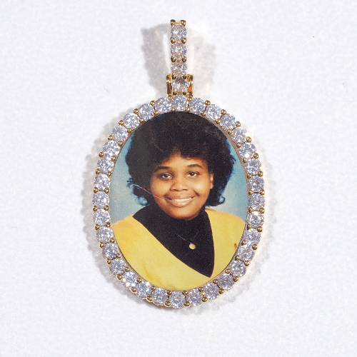 3D Oval Custom Picture Pendant