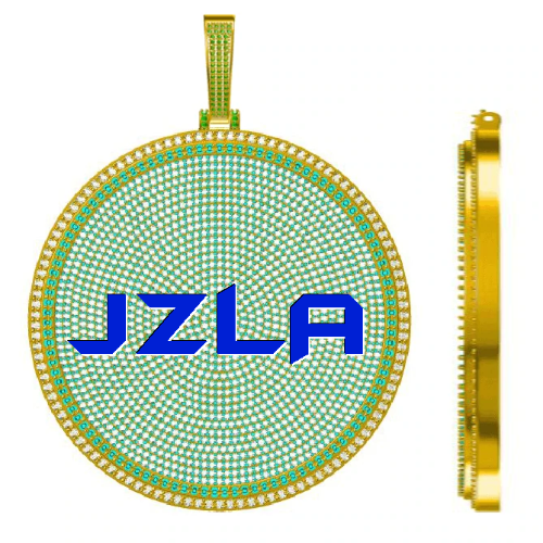 CUSTOM LETTER NECKLACE 3D BIG DISC