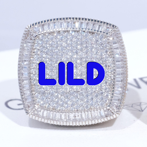 CUSTOM LETTER 3D ICED RING