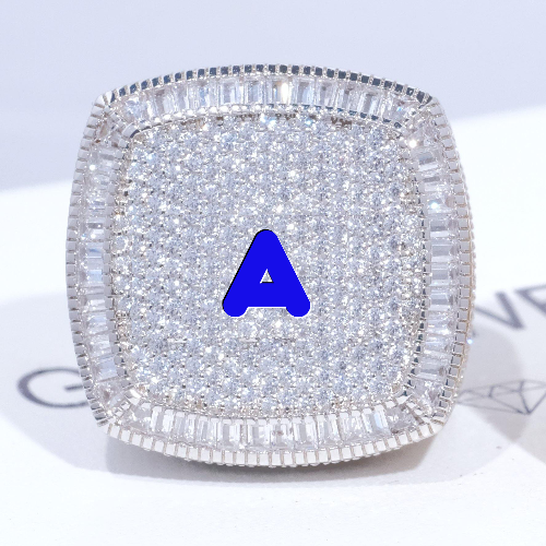 CUSTOM LETTER 3D ICED RING