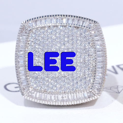 CUSTOM LETTER 3D ICED RING