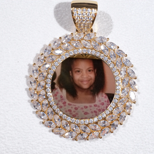 Large 3D Wheat Ear Custom Picture Pendant