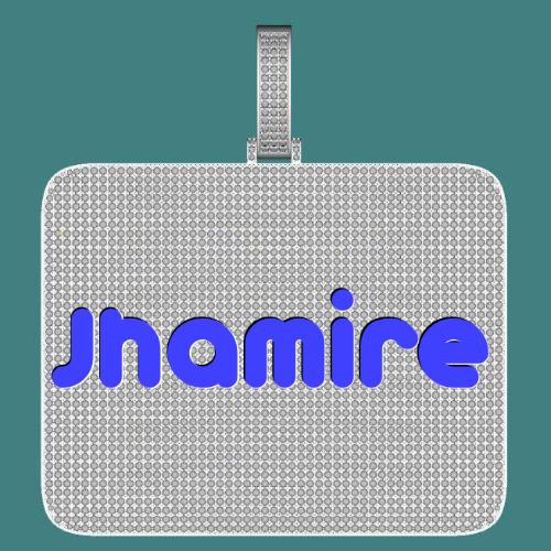 CUSTOM LETTER NECKLACE 3D BIG SQUARE