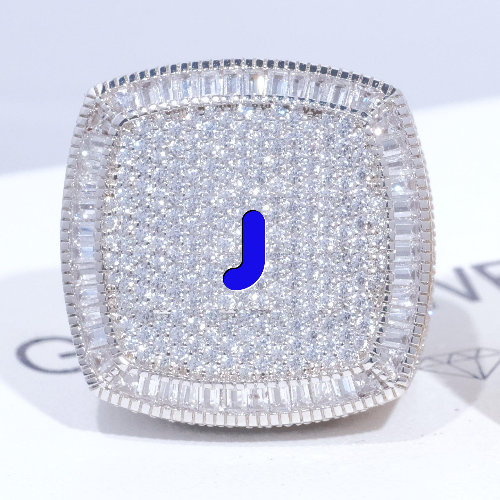 CUSTOM LETTER 3D ICED RING