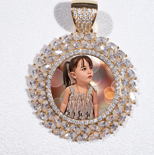 Large 3D Wheat Ear Custom Picture Pendant