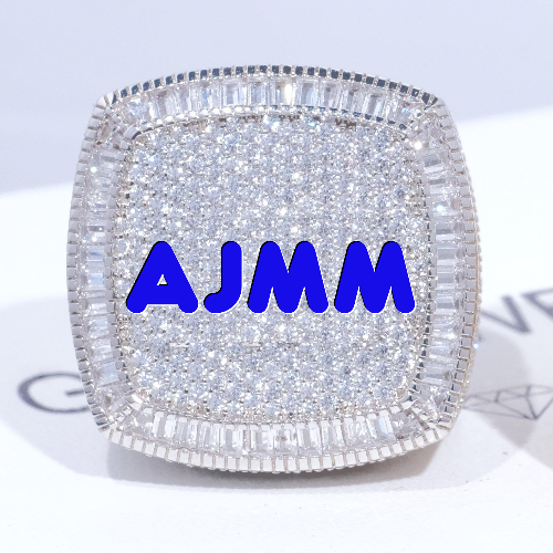 CUSTOM LETTER 3D ICED RING