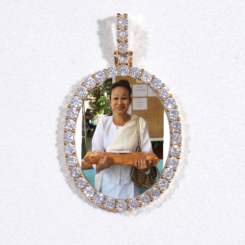 3D Oval Custom Picture Pendant
