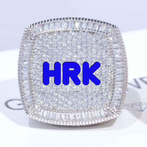 CUSTOM LETTER 3D ICED RING
