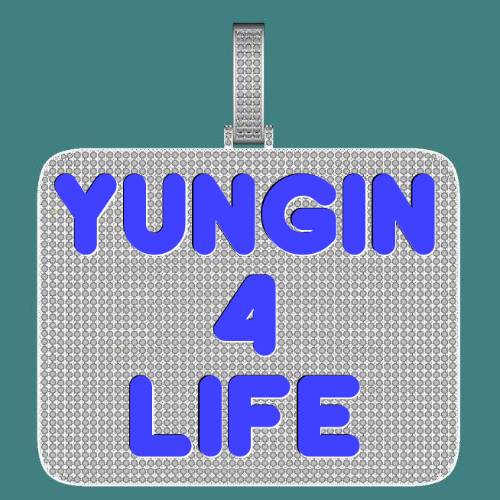 CUSTOM LETTER NECKLACE 3D BIG SQUARE
