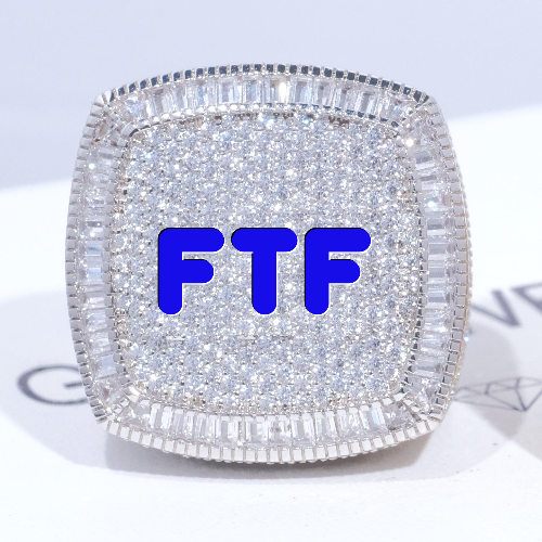 CUSTOM LETTER 3D ICED RING