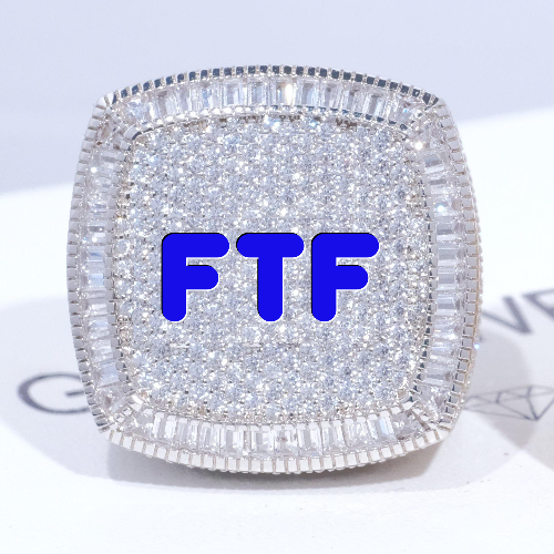 CUSTOM LETTER 3D ICED RING
