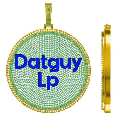 CUSTOM LETTER NECKLACE 3D BIG DISC
