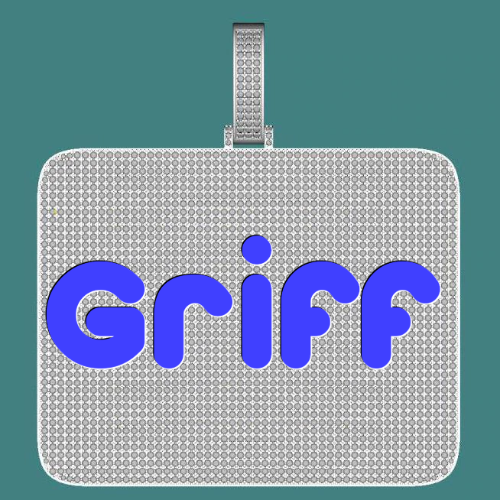 CUSTOM LETTER NECKLACE 3D BIG SQUARE