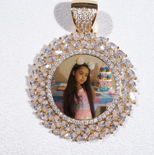 Large 3D Wheat Ear Custom Picture Pendant