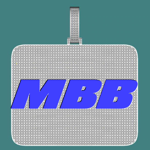 CUSTOM LETTER NECKLACE 3D BIG SQUARE