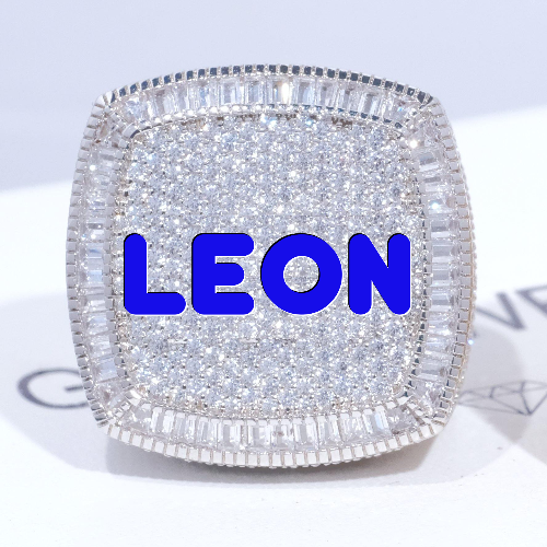 CUSTOM LETTER 3D ICED RING