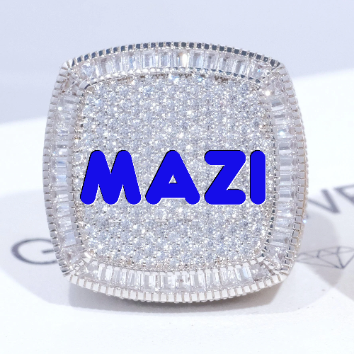 CUSTOM LETTER 3D ICED RING