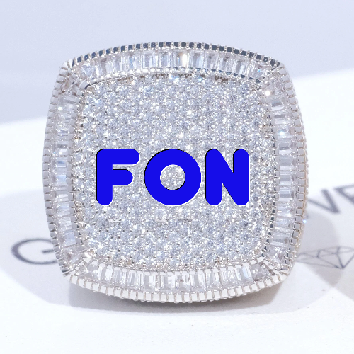 CUSTOM LETTER 3D ICED RING