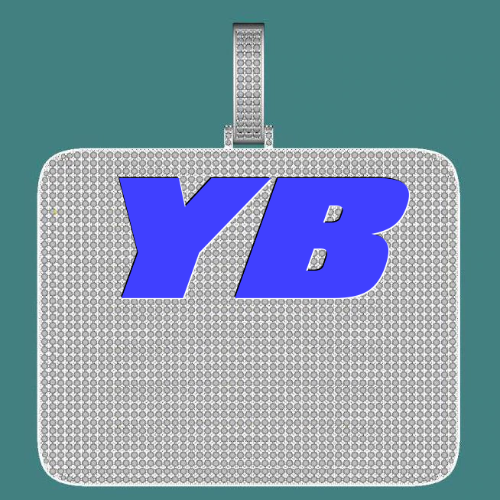 CUSTOM LETTER NECKLACE 3D BIG SQUARE