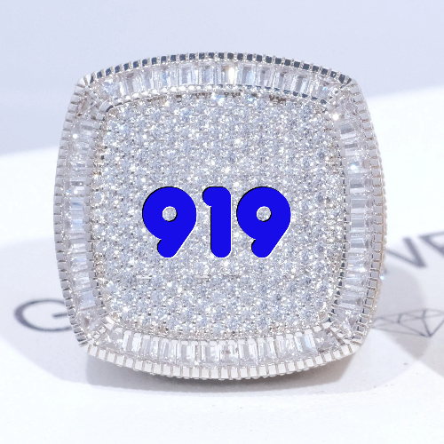 CUSTOM LETTER 3D ICED RING
