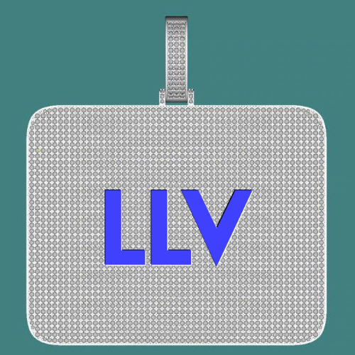 CUSTOM LETTER NECKLACE 3D BIG SQUARE