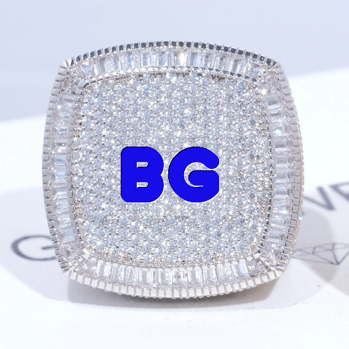 CUSTOM LETTER 3D ICED RING