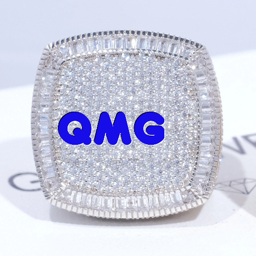 CUSTOM LETTER 3D ICED RING
