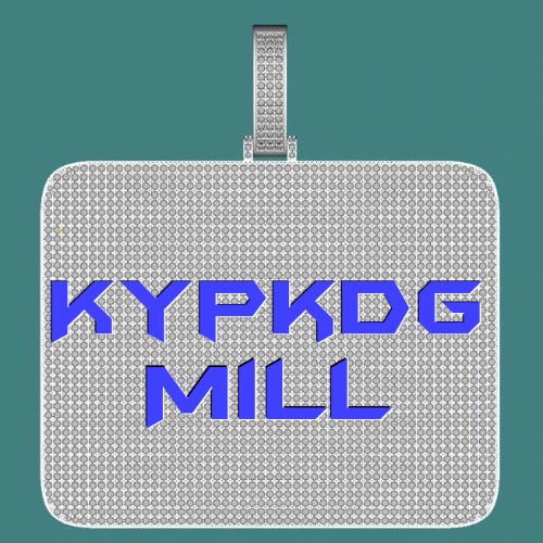CUSTOM LETTER NECKLACE 3D BIG SQUARE