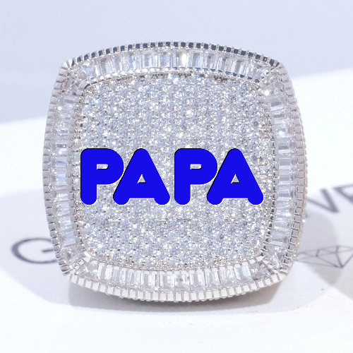 CUSTOM LETTER 3D ICED RING