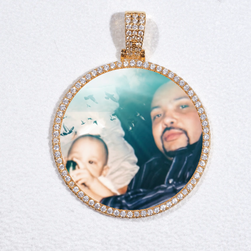 MEDIUM 3D CIRCLE CUSTOM PICTURE PENDANT