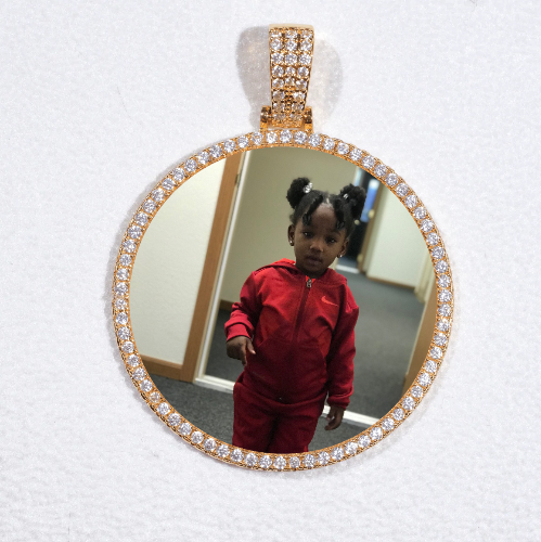 MEDIUM 3D CIRCLE CUSTOM PICTURE PENDANT