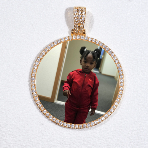 MEDIUM 3D CIRCLE CUSTOM PICTURE PENDANT