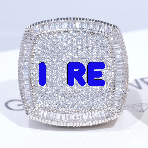 CUSTOM LETTER 3D ICED RING