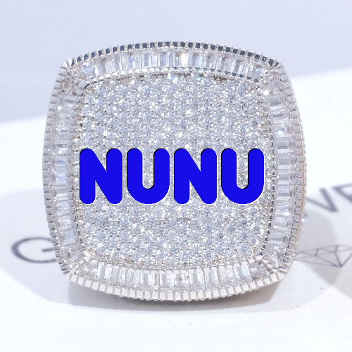 CUSTOM LETTER 3D ICED RING