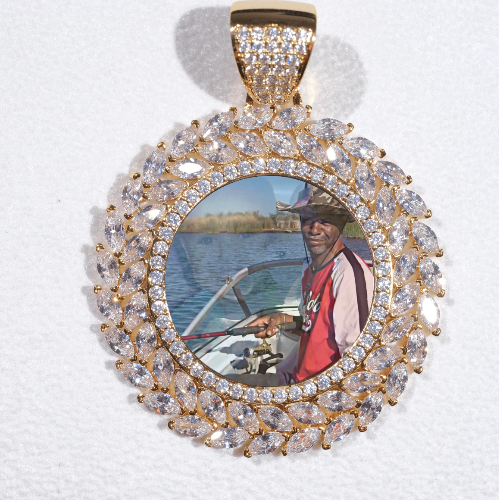 Large 3D Wheat Ear Custom Picture Pendant