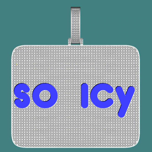 CUSTOM LETTER NECKLACE 3D BIG SQUARE