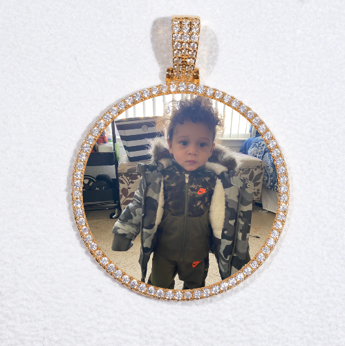 MEDIUM 3D CIRCLE CUSTOM PICTURE PENDANT