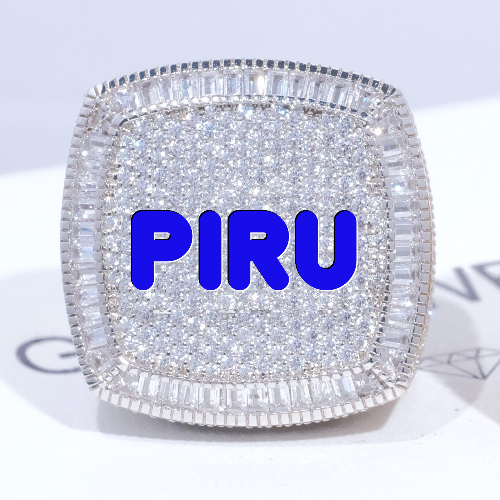 CUSTOM LETTER 3D ICED RING