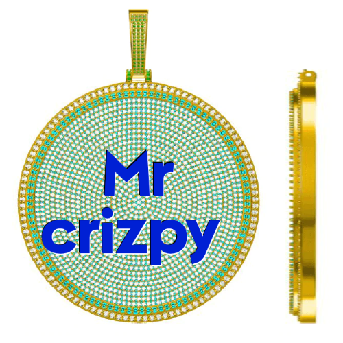 CUSTOM LETTER NECKLACE 3D BIG DISC