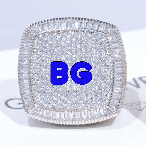 CUSTOM LETTER 3D ICED RING