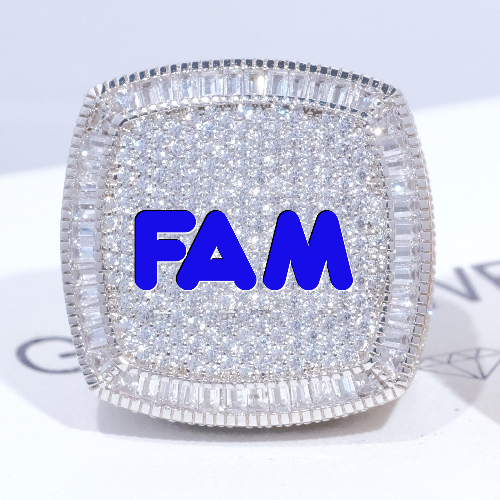 CUSTOM LETTER 3D ICED RING