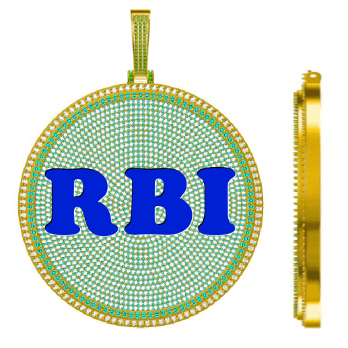 CUSTOM LETTER NECKLACE 3D BIG DISC