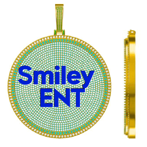 CUSTOM LETTER NECKLACE 3D BIG DISC