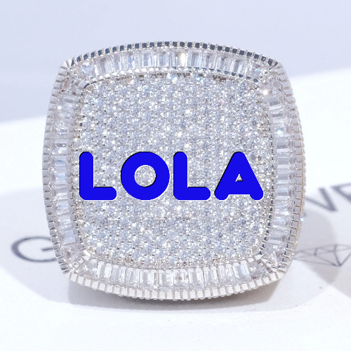 CUSTOM LETTER 3D ICED RING