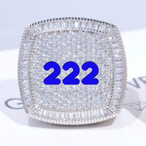 CUSTOM LETTER 3D ICED RING